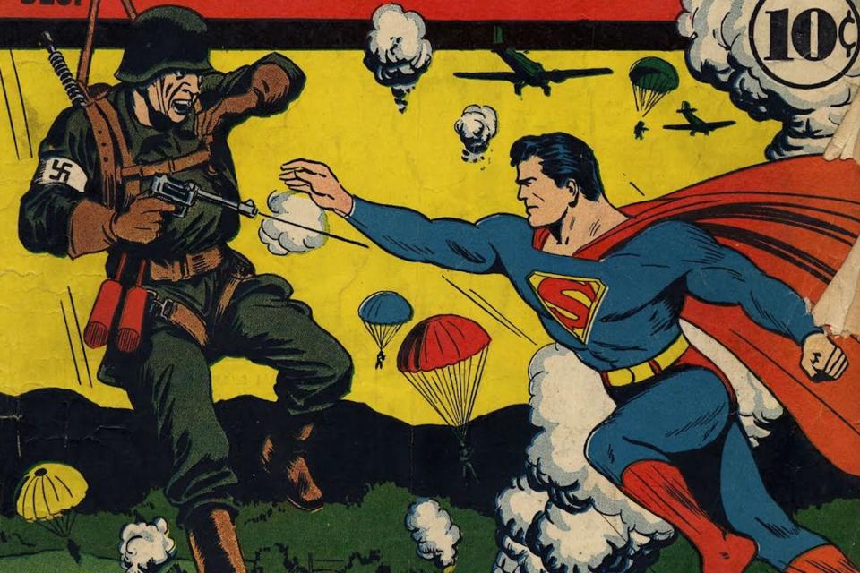 Superman kicking Nazi ass. 