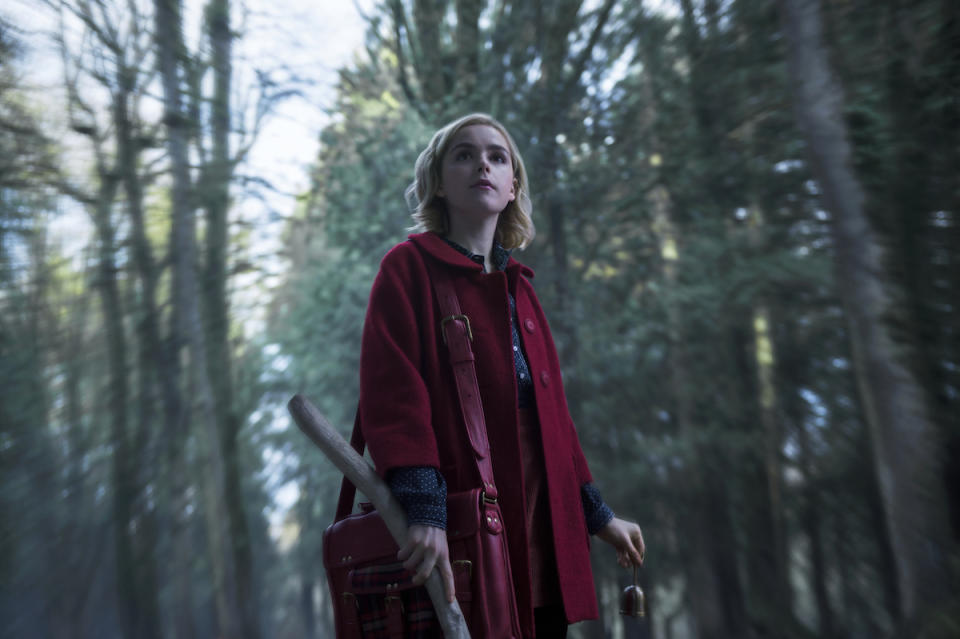 Kiernan Shipka plays a new teenage witch in <em>Chilling Adventures of Sabrina</em>. (Photo: Netflix)