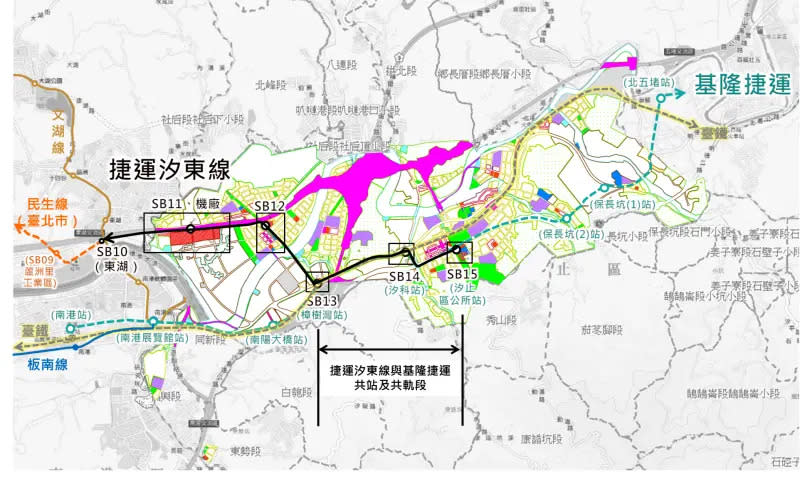 ▲捷運汐止東湖線路線示意圖。