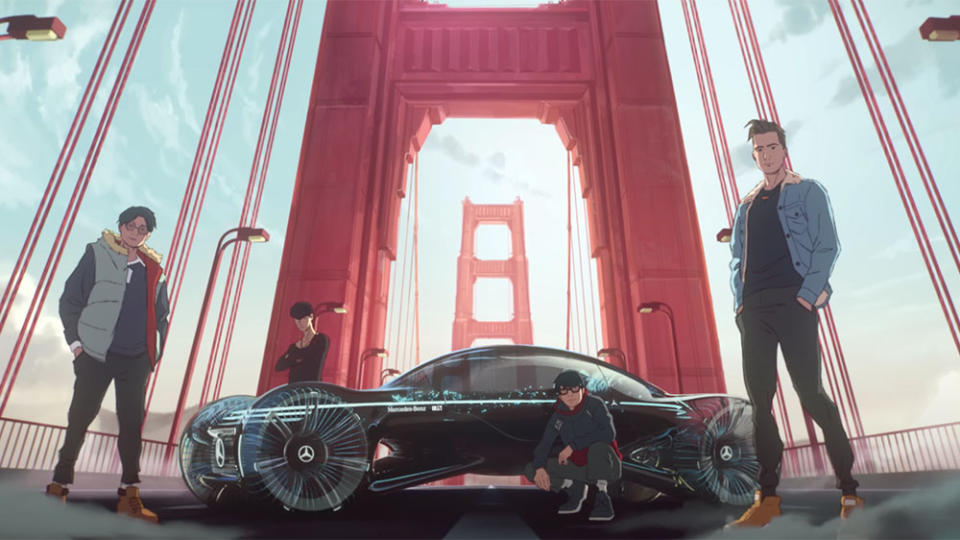 Mercedes-Benz's first virtual show car in the video for Lil Nas X's "Star Walkin'"