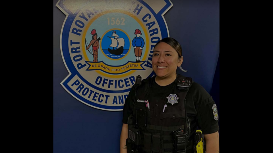 Officer Karina Fraire-Galindo has been a member of the Port Royal Police Department since September 2023. Port Royal Poilce Department