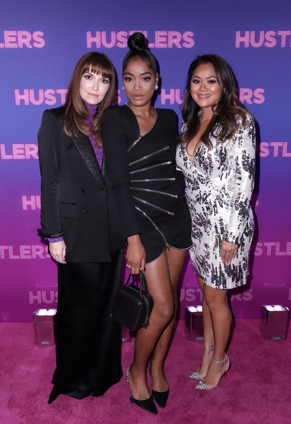 Hustlers director Lorene Scafaria, Keke Palmer and Roselyn Keo (Getty Images)