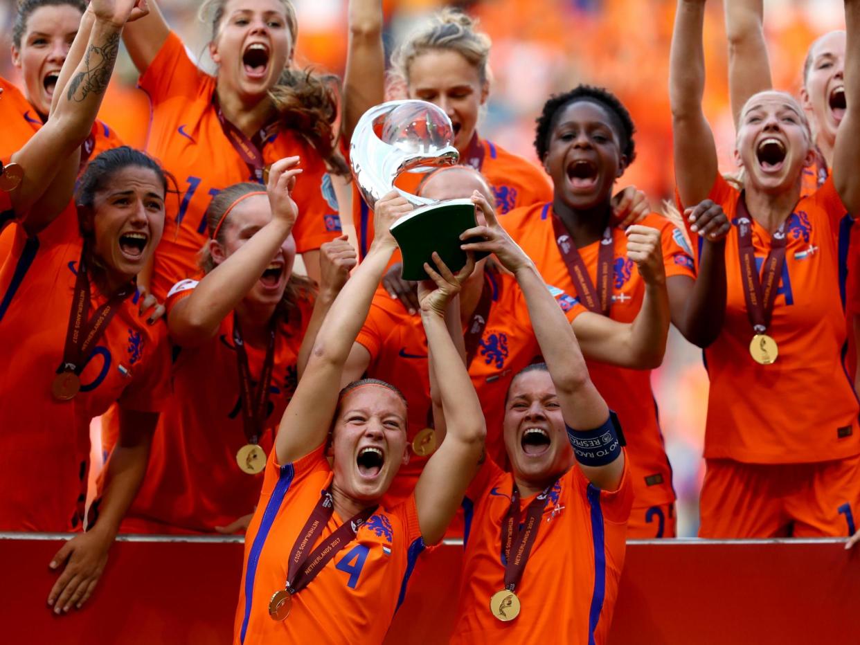 The Netherlands celebrate winning Euro 2017: Getty