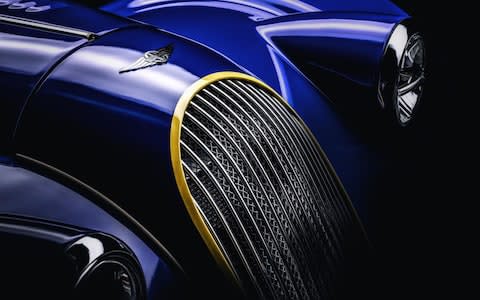 A teaser image of the Morgan Plus 8 50th Anniversary Edition