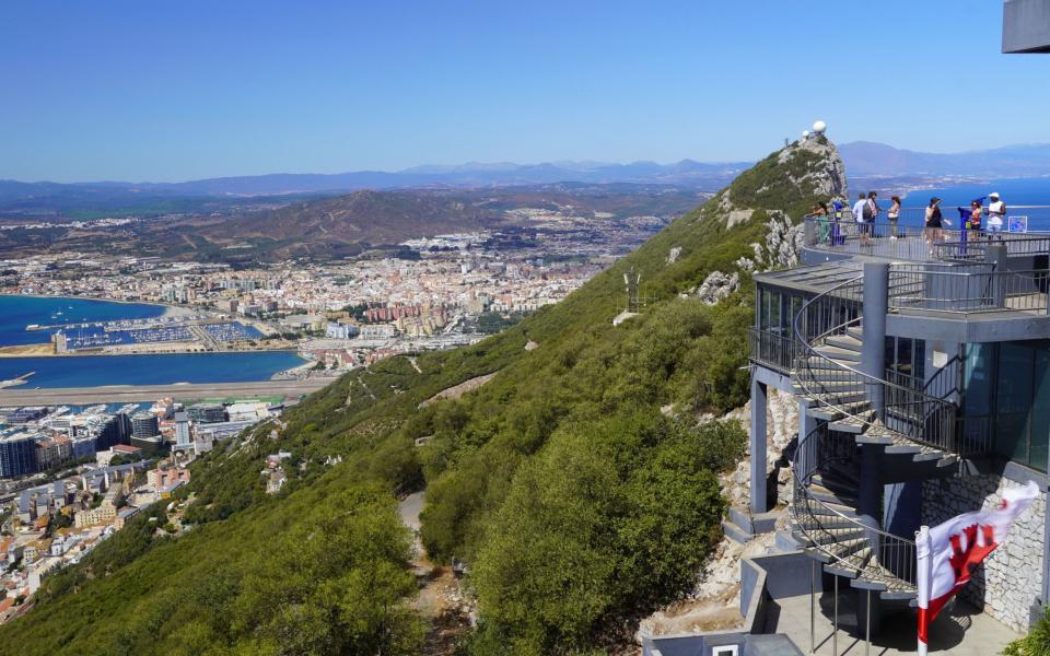 View of top of the Rock in Gibraltar