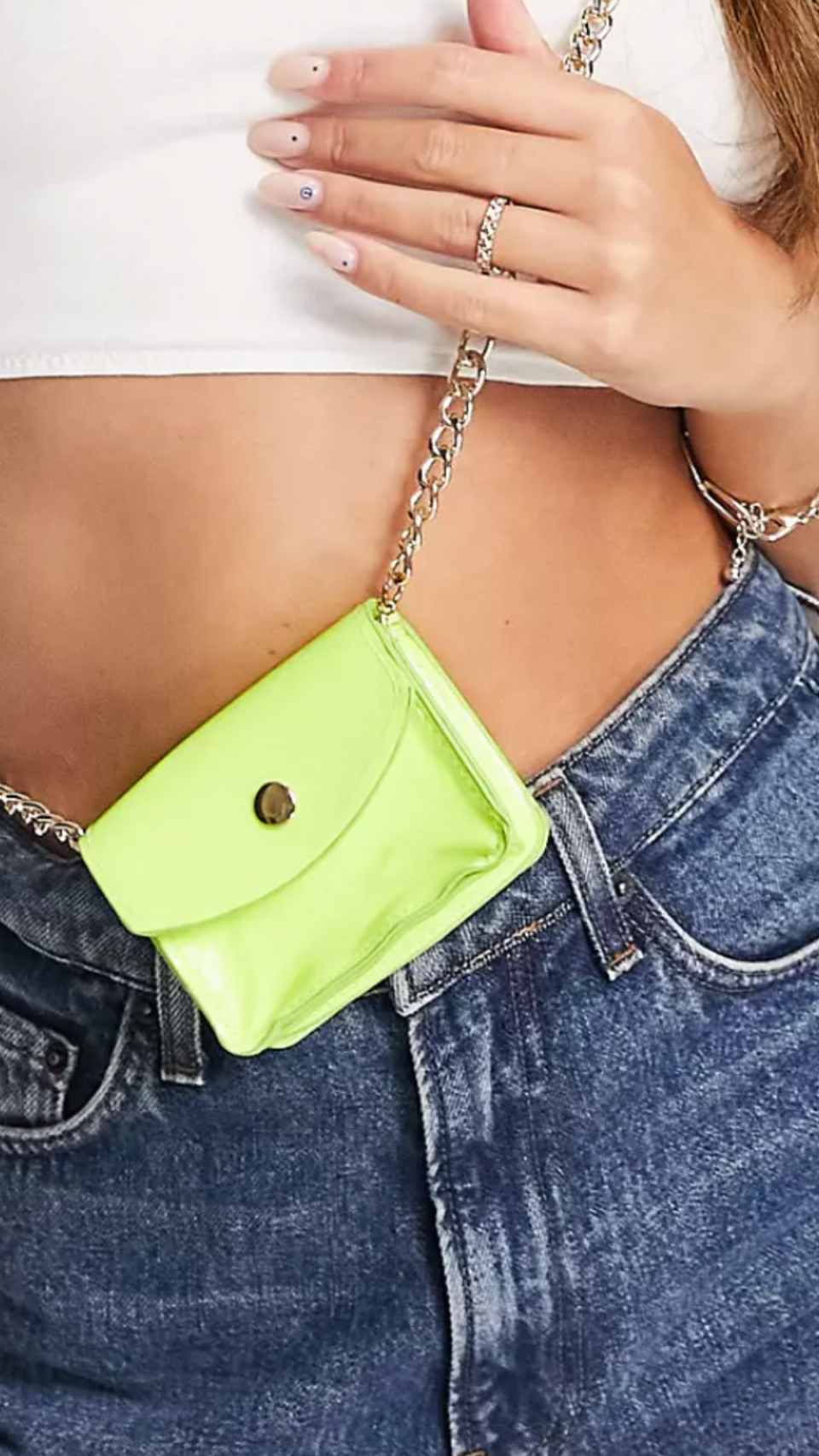 <p><a href="https://go.redirectingat.com?id=74968X1596630&url=https%3A%2F%2Fwww.asos.com%2Ftruffle-collection%2Ftruffle-collection-mini-patent-belt-bag-with-chain-in-neon-lime%2Fprd%2F200475288&sref=https%3A%2F%2Fwww.oprahdaily.com%2Fstyle%2Fg25926498%2Fcute-fanny-packs%2F" rel="nofollow noopener" target="_blank" data-ylk="slk:Shop Now;elm:context_link;itc:0;sec:content-canvas" class="link ">Shop Now</a></p><p>Neon Fanny Pack</p><p>asos.com</p><p>£26.00</p><span class="copyright">ASOS</span>