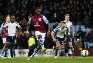 Football - Aston Villa v West Bromwich Albion - Barclays Premier League - Villa Park - 3/3/15 Christian Benteke scores the second goal for Aston Villa from the penalty spot Action Images via Reuters / Alex Morton Livepic