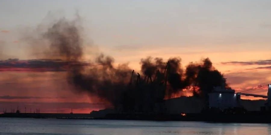 The port of occupied Feodosia after the strike of the Armed Forces of Ukraine on the night of December 26