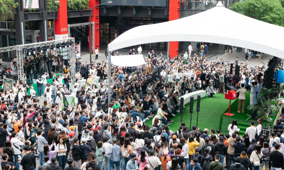 ▲《光露營就很忙了》一日城市露營活動暨首播記者會，現場人山人海。