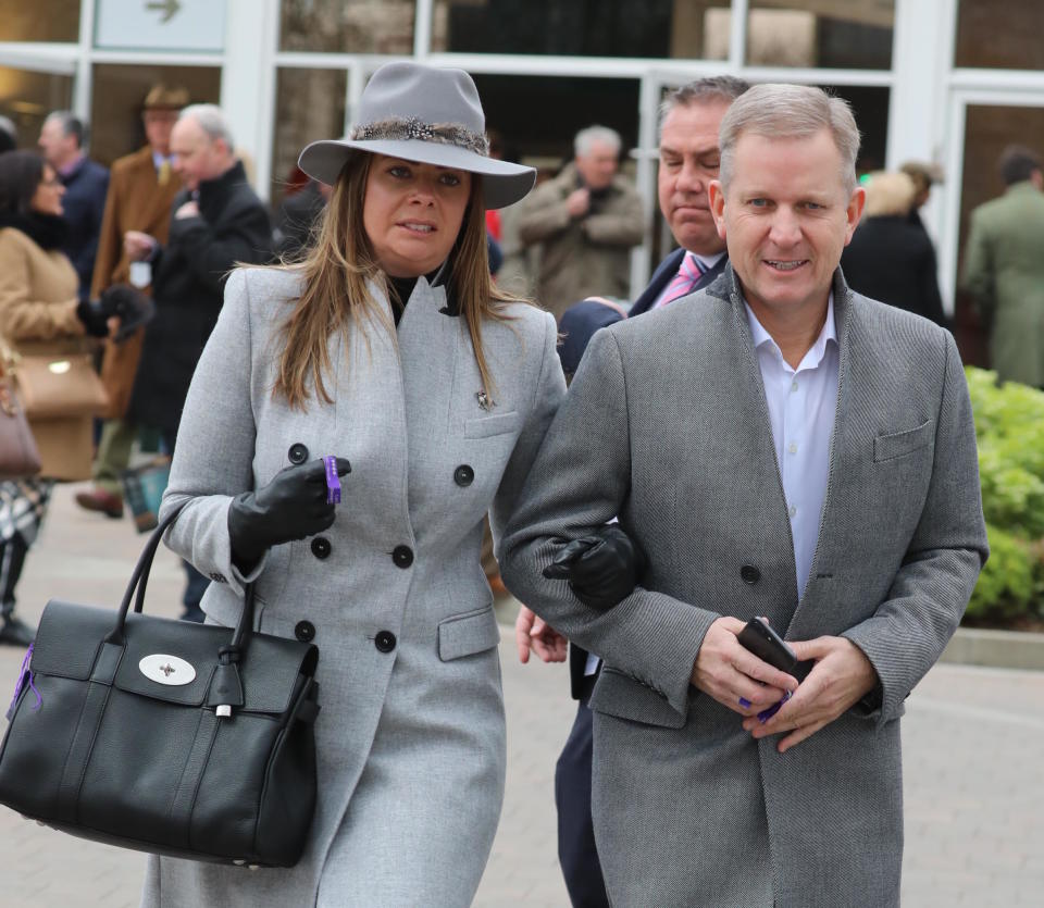 Cheltenham Festival 2019 - Day 2 - Ladies Day  Featuring: Vicky Burton, Jeremy Kyle Where: Cheltenham, United Kingdom When: 13 Mar 2019 Credit: David Sims/WENN.com