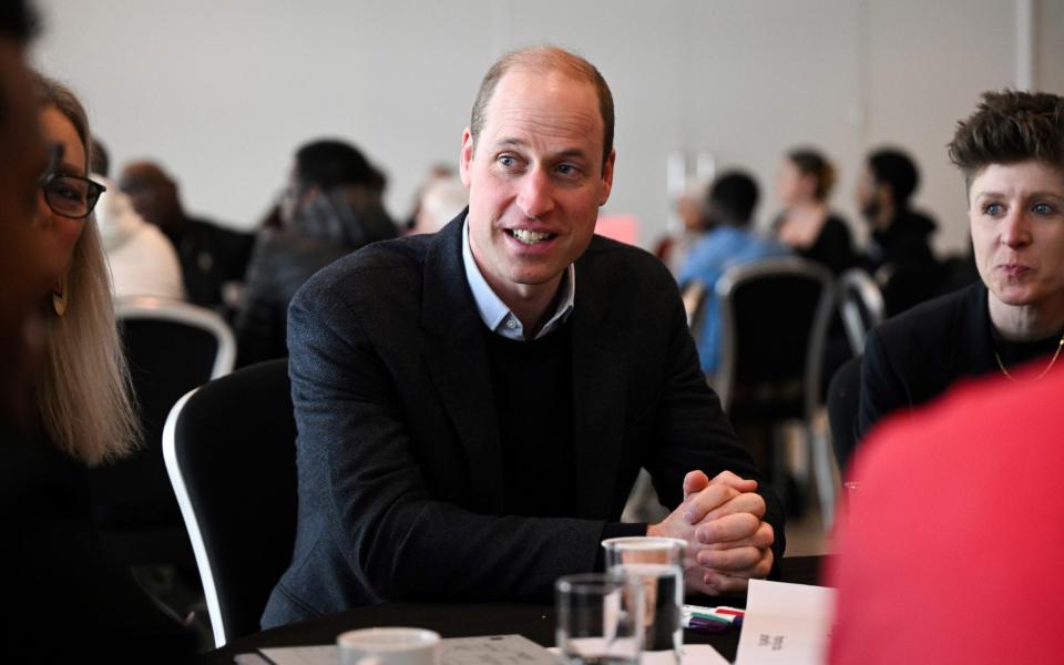 Prince William, Prince of Wales attends a Homewards Sheffield Local Coalition meeting at the Millennium Gallery on March 19, 2024