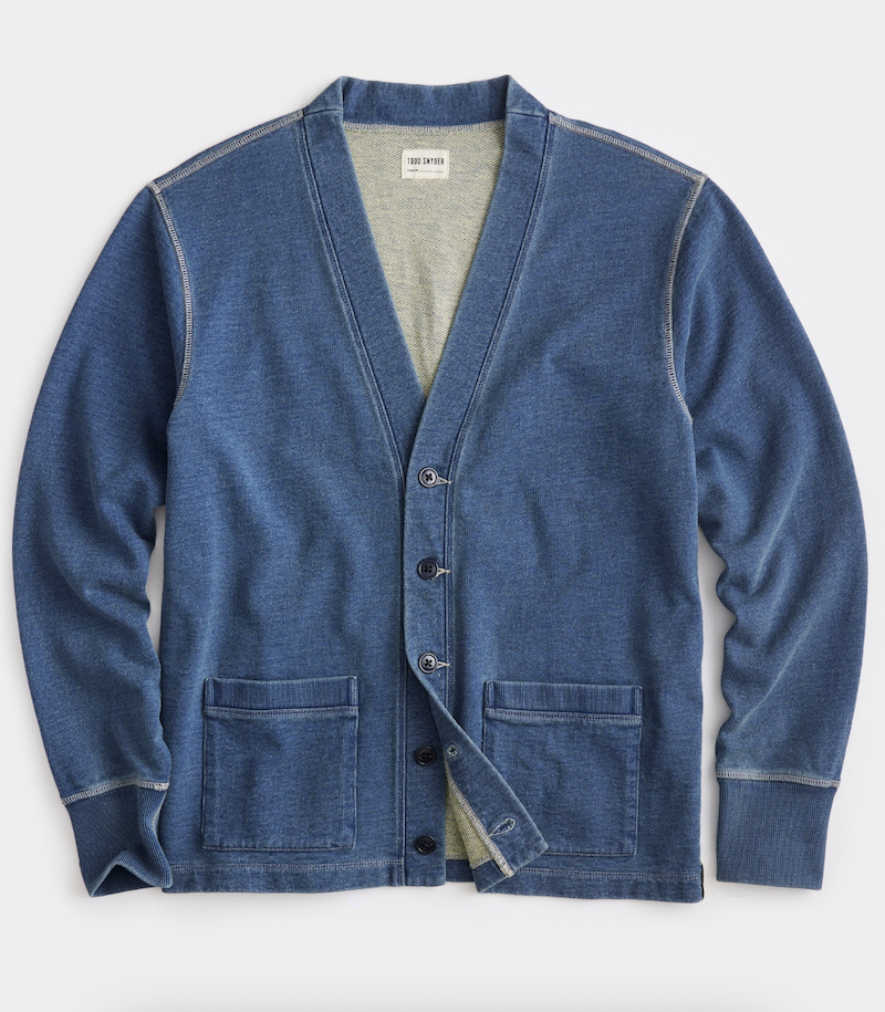 <p><a href="https://go.redirectingat.com?id=74968X1596630&url=https%3A%2F%2Fwww.toddsnyder.com%2Fproducts%2Findigo-french-terry-cardigan-tinted-medium-indigo%3Fgclid%3DCjwKCAjwu4WoBhBkEiwAojNdXkvJQRiE6Wh6gcR2dPpk8zq65fB00iMReKQWxqEovruXn7dzbcCNjBoCIaUQAvD_BwE&sref=https%3A%2F%2Fwww.esquire.com%2Fstyle%2Fmens-fashion%2Fg12245584%2Fbest-cardigan-sweaters-men%2F" rel="nofollow noopener" target="_blank" data-ylk="slk:Shop Now;elm:context_link;itc:0;sec:content-canvas" class="link ">Shop Now</a></p><p>Indigo French Terry Cardigan</p><p>toddsnyder.com</p><p>$114.00</p>