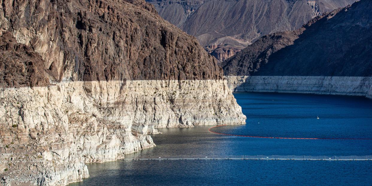 The Hoover Dam near Lake Mead on January 11, 2022.