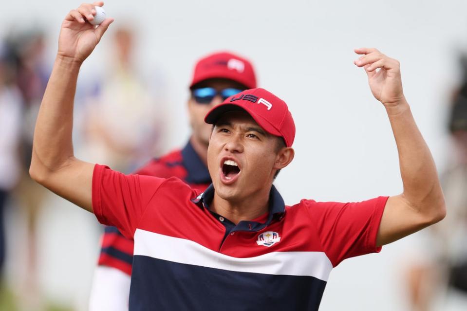 Collin Morikawa’s half-point in the singles clinched the USA’s Ryder Cup triumph  (Getty Images)