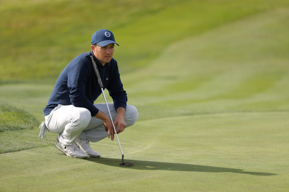 Jordan Spieth en el Pro-Am de AT&T Pebble Beach 2022