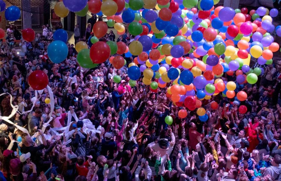 Noon Years Eve will return to Science City in Union Station, where last year’s celebration included hundreds of balloons falling from the ceiling.