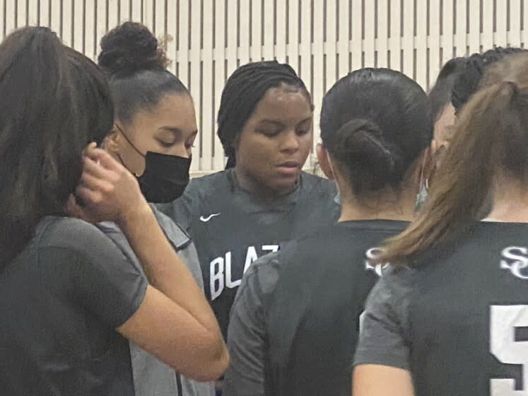 MacKenley Randolph is focused for Sierra Canyon in league opener. She scored 17 points in 85-40 win over Brentwood.