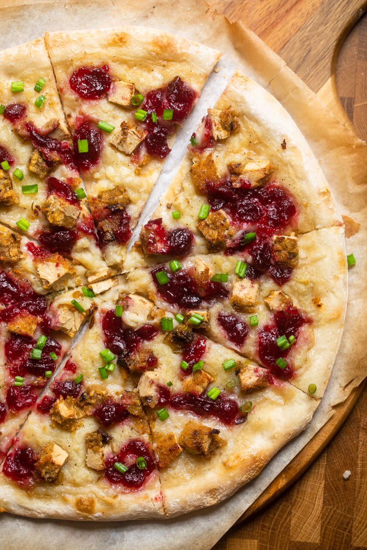 3) Vegan Thanksgiving Leftover Pizza