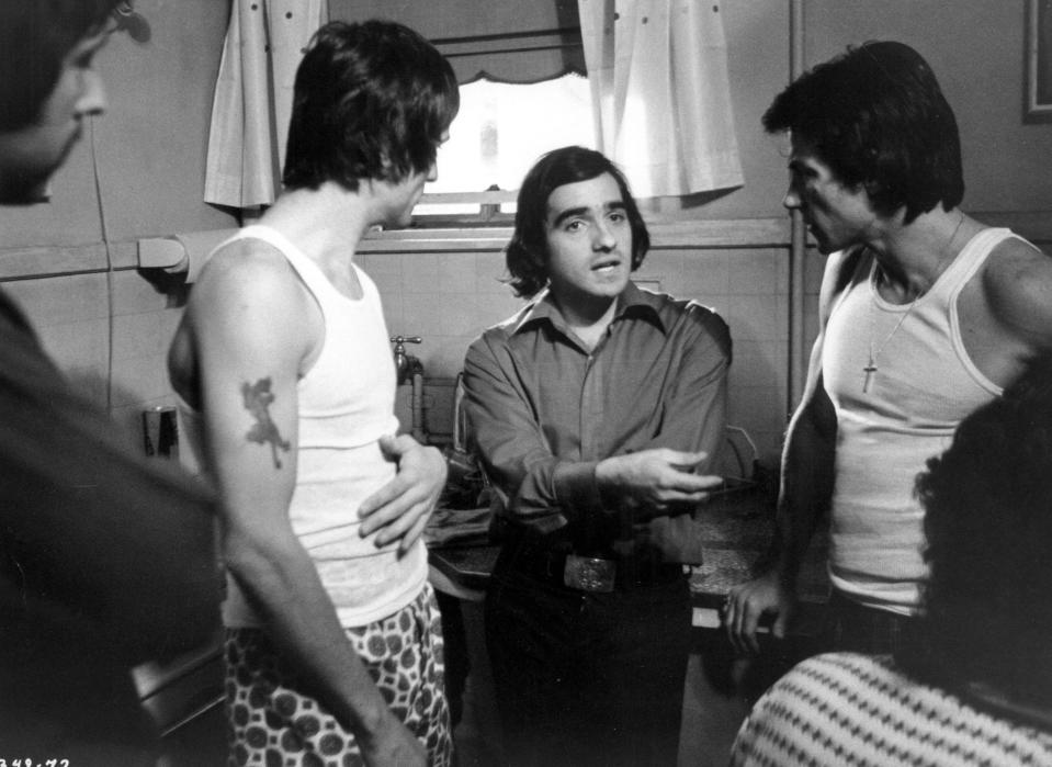 Mean Streets  Year: 1973  USA Director: Martin Scorsese Robert de Niro, Martin Scorsese, Harvey Keitel Shooting picture