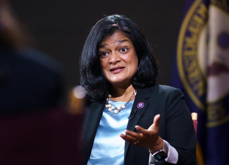 Pramila Jayapal thanks law enforcement for their ‘swift and professional response’ (Associated Press)