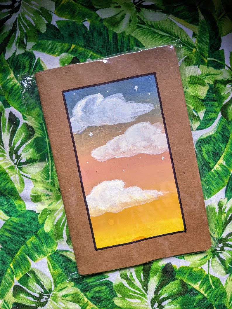 13) Sunset Handpainted Journal