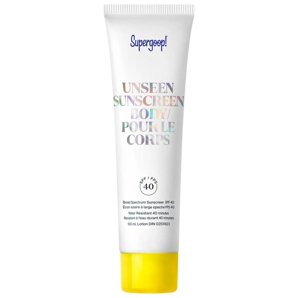 Supergoop! Unseen Sunscreen Body SPF 40. Image via Sephora.