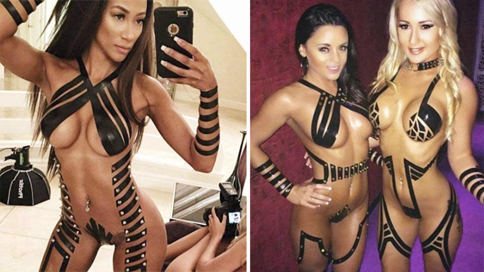 Duct tape outfits are the new nearly nude trend