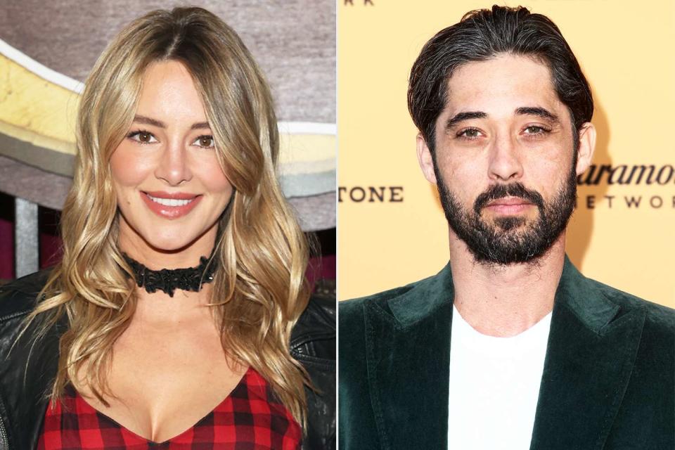 <p>Monica Schipper/Getty; Tommaso Boddi/Getty </p> From left: Hassie Harrison and Ryan Bingham