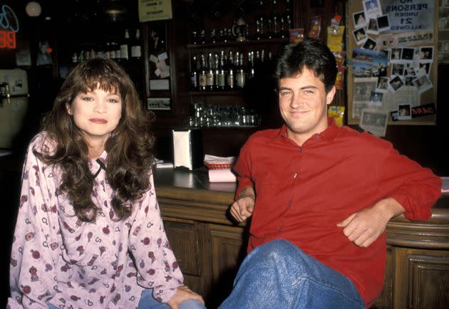 Valerie Bertinelli and Matthew Perry circa 1990. (Photo: Photo by Ron Galella, Ltd./Ron Galella Collection via Getty Images)