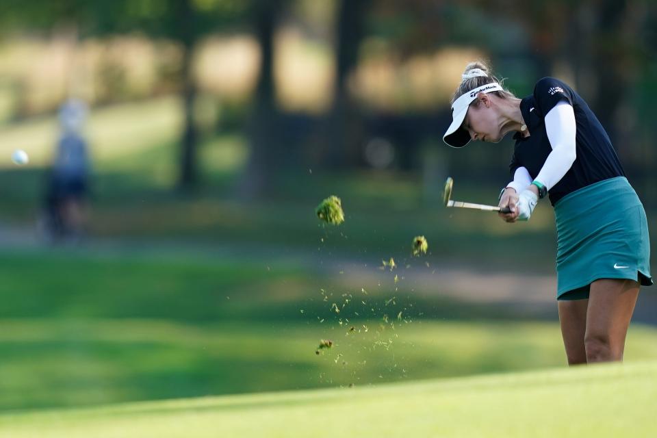 Nelly Korda finished tied for fifth place at the Kroger Queen City Championship.