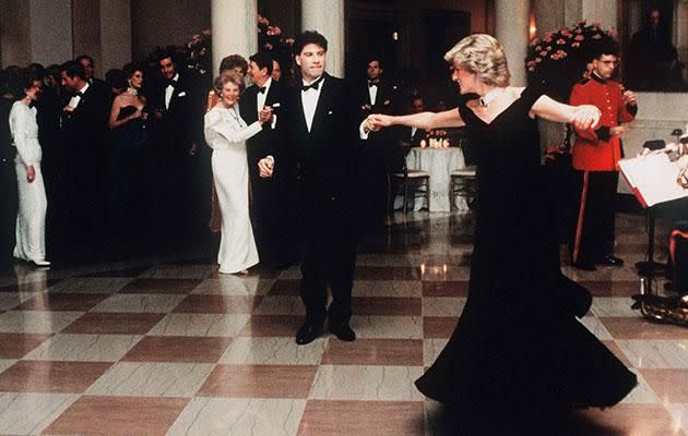 Di famously took to the floor with John Travolta in 1985. Photo: Getty