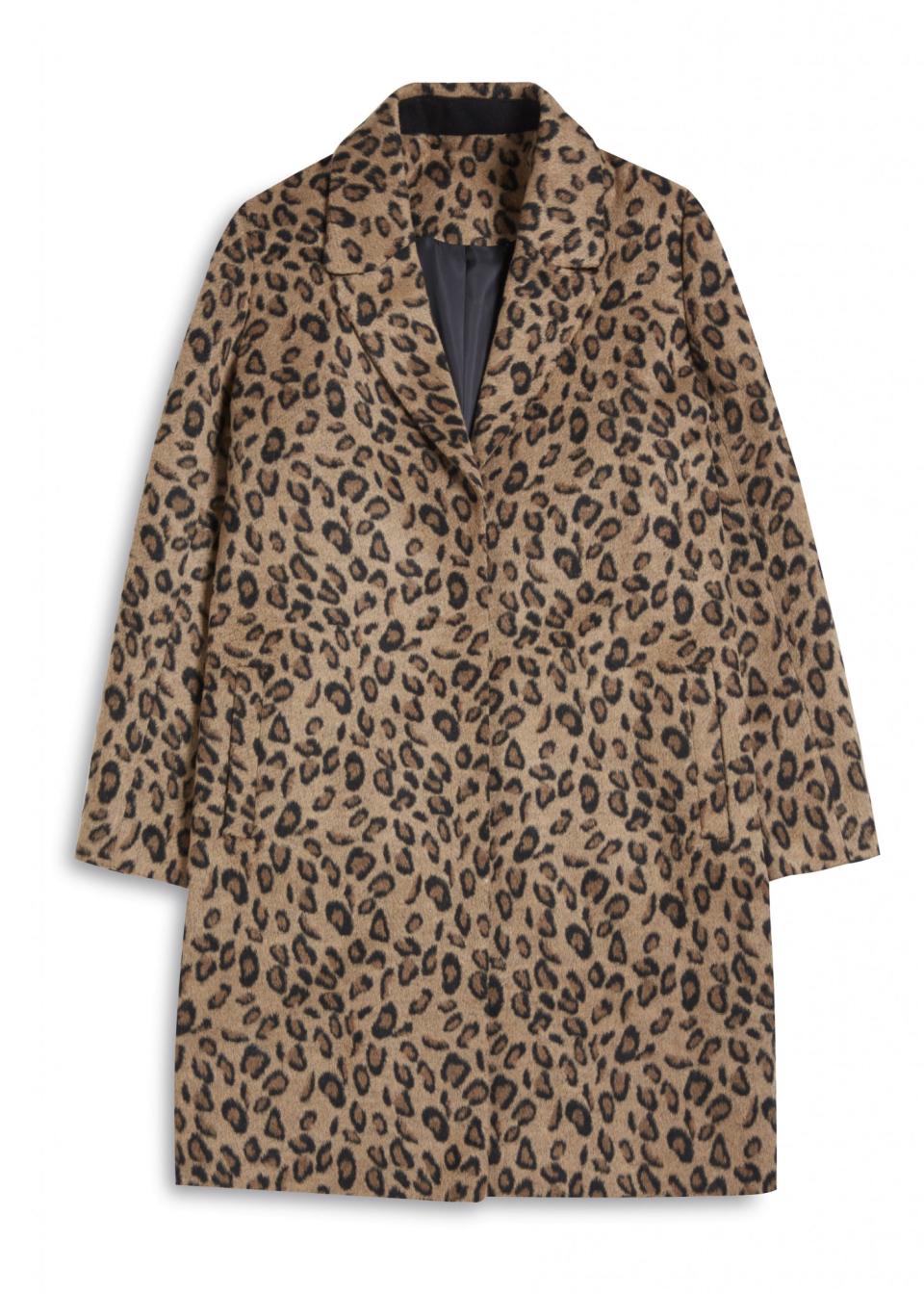 Leopard print oversized coat