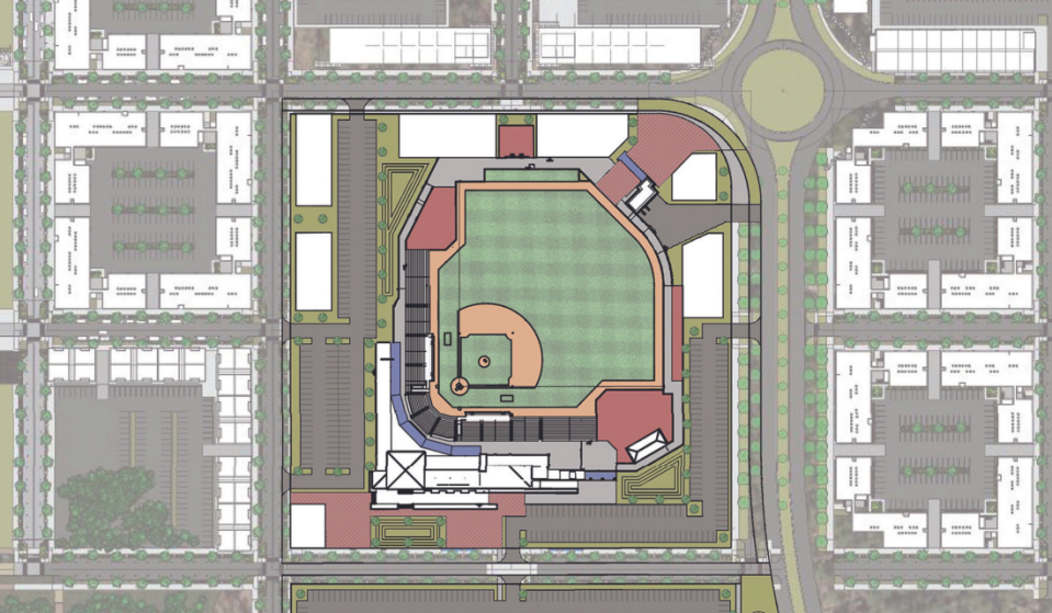 Leland is in early talks with the Texas Rangers to bring a minor league baseball stadium to U.S. 17. Here's a look at the current site plan.