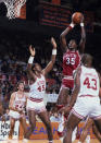 Hakeem Olajuwon and Clyde Drexler led Houston's Phi Slamma Jamma squads to back-to-back NCAA championship games, where they lost to N.C. State and Patrick Ewing's Georgetown Hoyas. An unknown quantity as a freshman, he became the first pick in the NBA draft and an eventual Hall of Famer.