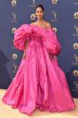 <p>The best dressed round-up could not be complete without a mention for Tracee Ellis Ross, who turned heads on the red carpet in Valentino couture. The extremely voluminous, off-the-shoulder pink gown was made for a night like this.</p><p><a rel="nofollow noopener" href="https://www.harpersbazaar.com/uk/fashion/style-files/g38352/emmys-awards-fashion/?" target="_blank" data-ylk="slk:MORE FASHION FROM THE EMMYS;elm:context_link;itc:0;sec:content-canvas" class="link ">MORE FASHION FROM THE EMMYS</a><br></p>