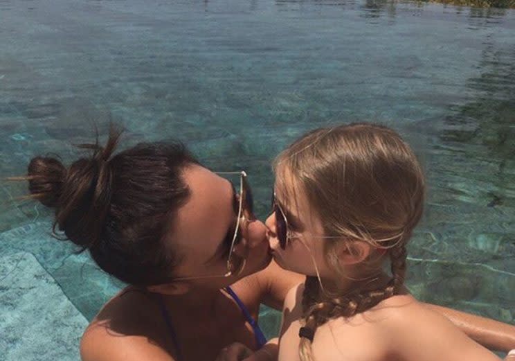 Victoria Beckham has started letting six-year-old Harper play around with make-up [Photo: Instagram]