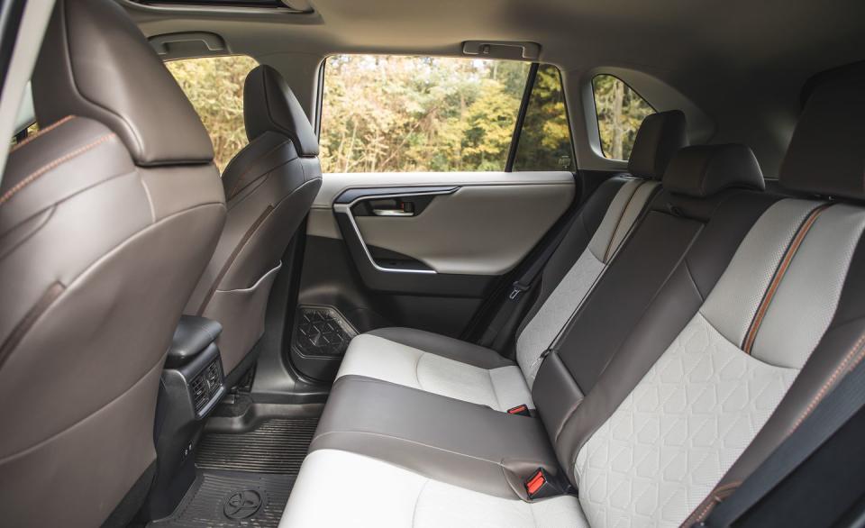 <p>Storage spaces abound thanks to the two-tiered dashboard and large center console, and-as in previous RAV4s-the packaging remains excellent, with a spacious rear seat and a low floor that makes loading the capacious cargo area a cinch.</p>