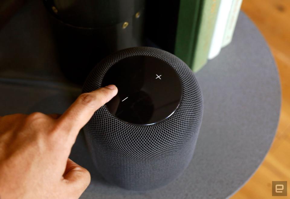 Apple HomePod smart speaker.