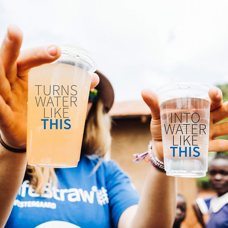 The LifeStraw Personal Water Filter helps remove more than 99.9% of waterborne bacteria and parasites. 