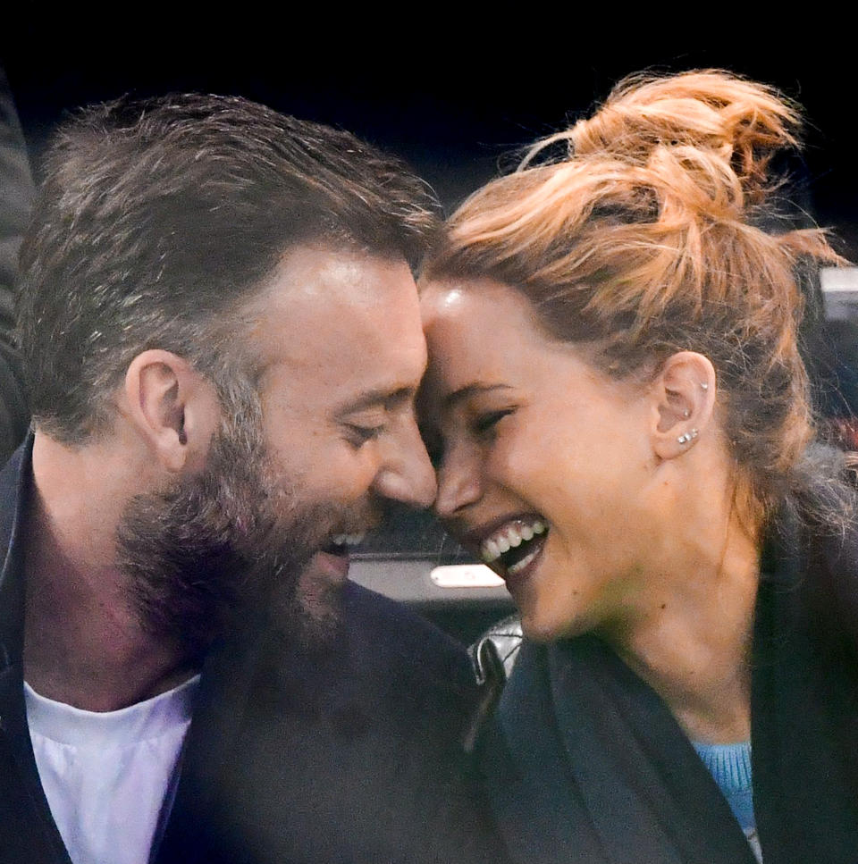 Cooke Maroney and Jennifer Lawrence
Celebrities at New York Rangers v Buffalo Sabres, NHL ice hockey match, Madison Square Garden, New York on Nov 4, 2018. (JD Images / Shutterstock)