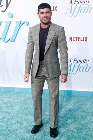 <p>Emma McIntyre/Getty</p> Zac Efron at the premiere of 'A Family Affair'