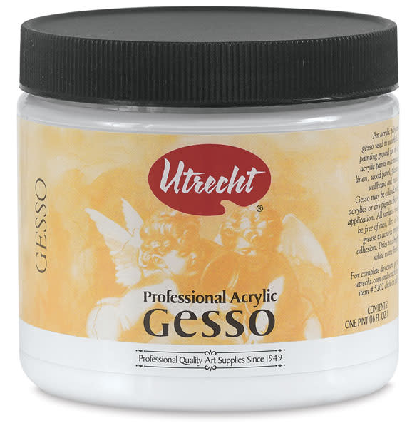 Utrecht Artists Acrylic Gesso - Medium Bodied, White, Quart