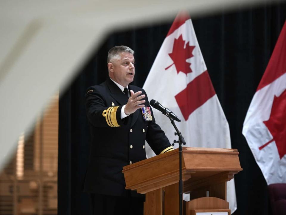 Vice-Admiral Haydn Edmundson's court case over charges of sexual assault and indecent acts was adjourned until March 16. Edmundson denies wrongdoing.  (Justin Tang/The Canadian Press - image credit)