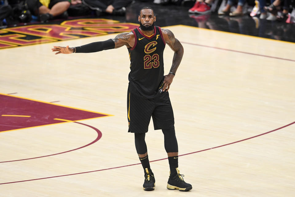 LeBron James’ decision to join the Lakers appears to be all about business. (Getty)