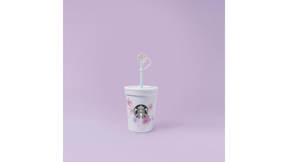 Starbucks Sakura Flowers Stainless Steel Cold Cup With Straw Cap 12oz. (Photo: Shopee SG)