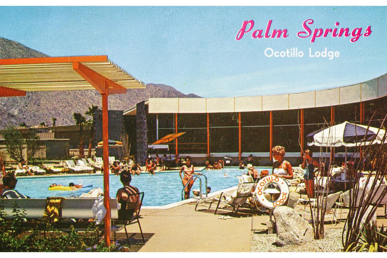 vintage postcard of Palm Springs, California