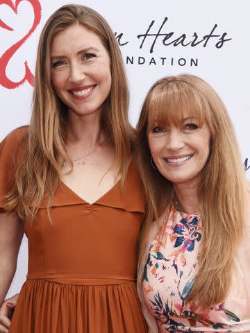 <p>Amanda Edwards/Getty</p> Jane Seymour and her daughter Katherine Flynn at The Open Hearts Foundation's 2018 Young Hearts Spring Event in Malibu, California.