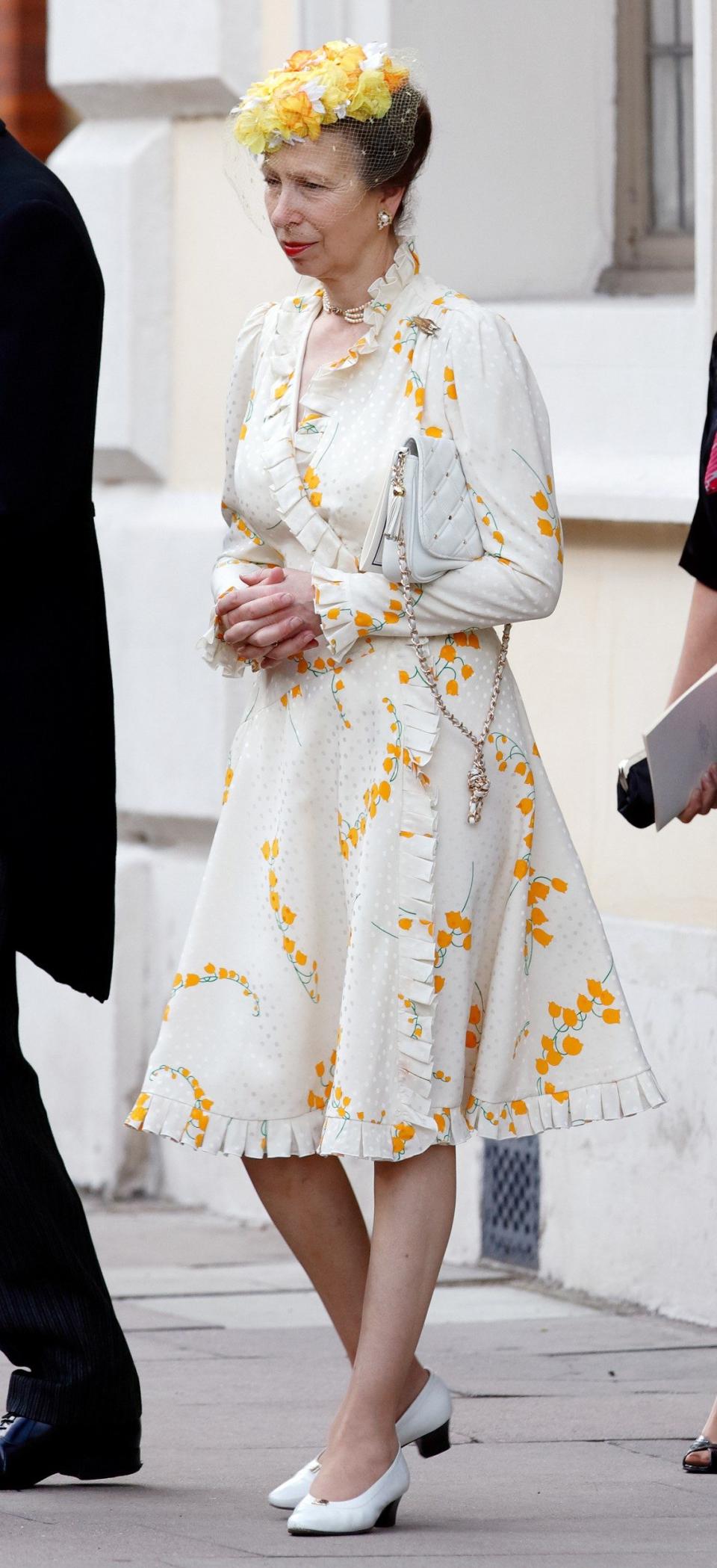 Princess Anne, Princess Royal attends the wedding of Lady Rose Windsor and George Gilman at The Queen's Chapel, - Getty