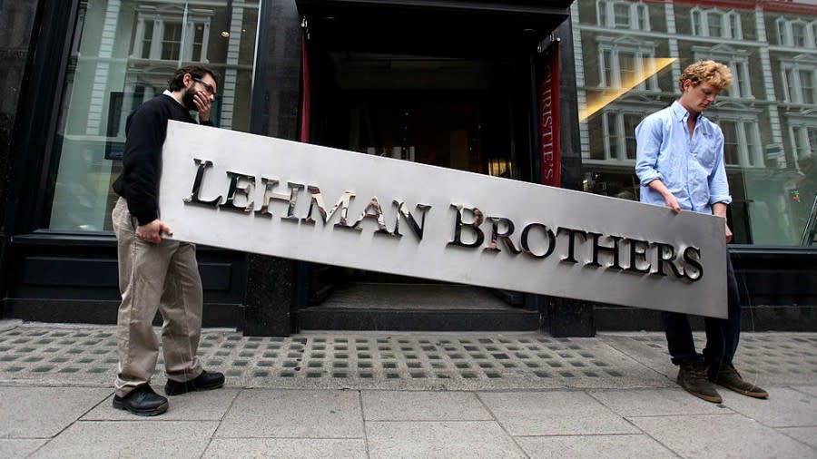 <em>The fast unraveling of banks considered too big to fail included stalwart Lehman Brothers.</em>