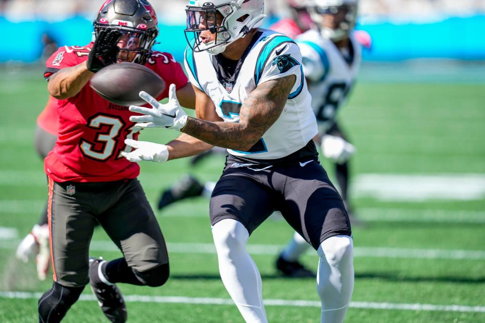 DJ Moore and the Carolina Panthers are underdogs against the Atlanta Falcons in NFL Week 8.